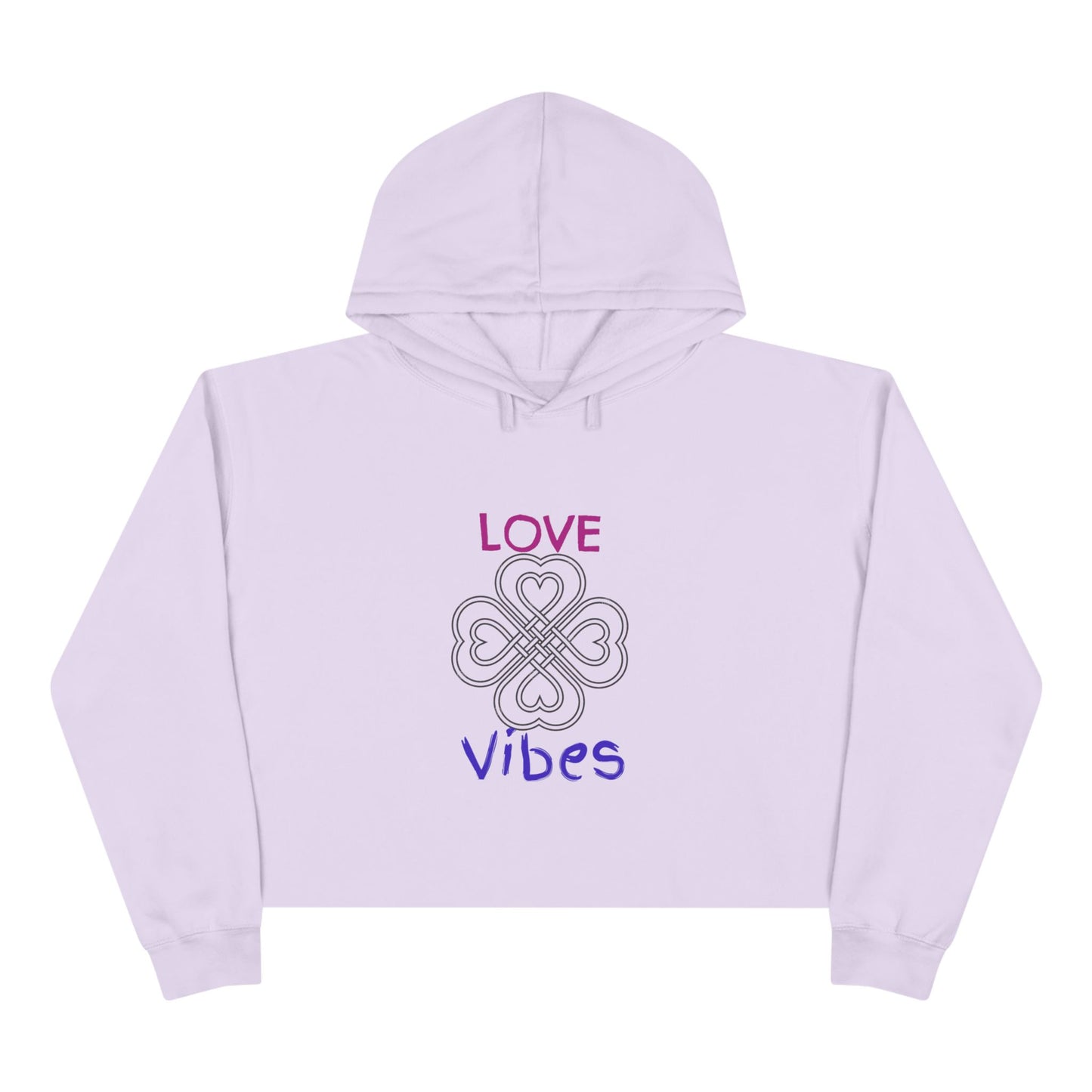 Crop Hoodie - Love Vibes