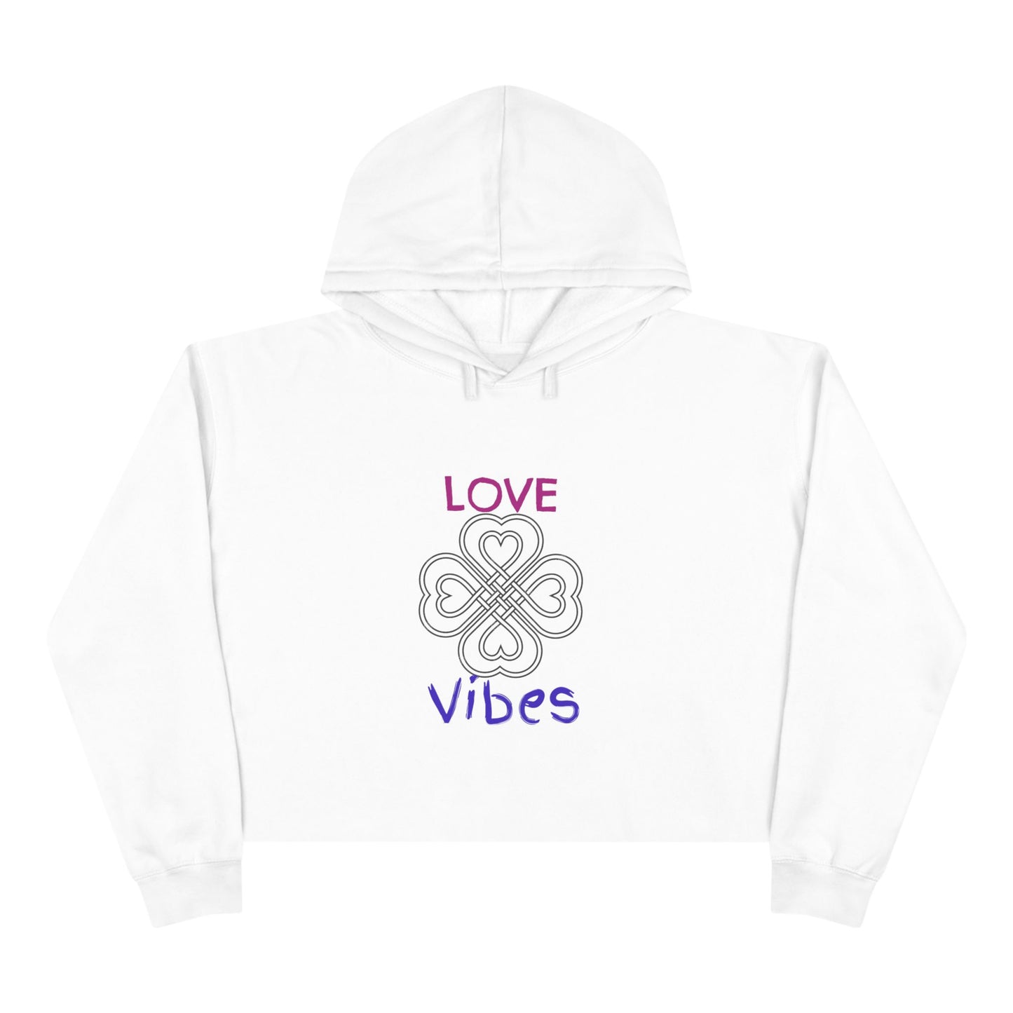 Crop Hoodie - Love Vibes