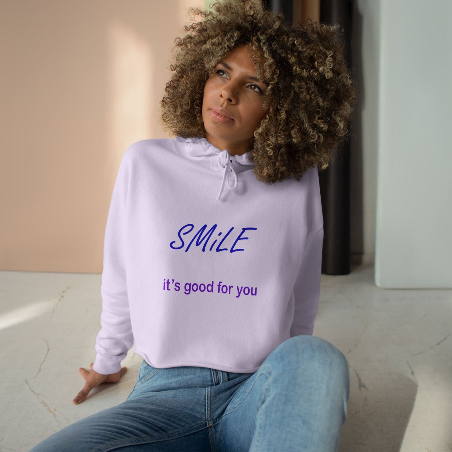 Crop Hoodie - SMILE