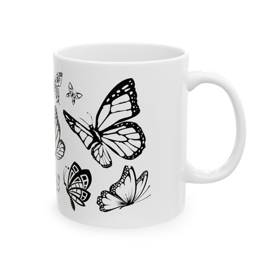 Butterfly Party /Ceramic Mug, 11oz