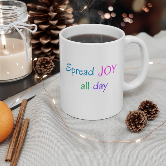 Spread JOY /Ceramic Mug, 11oz