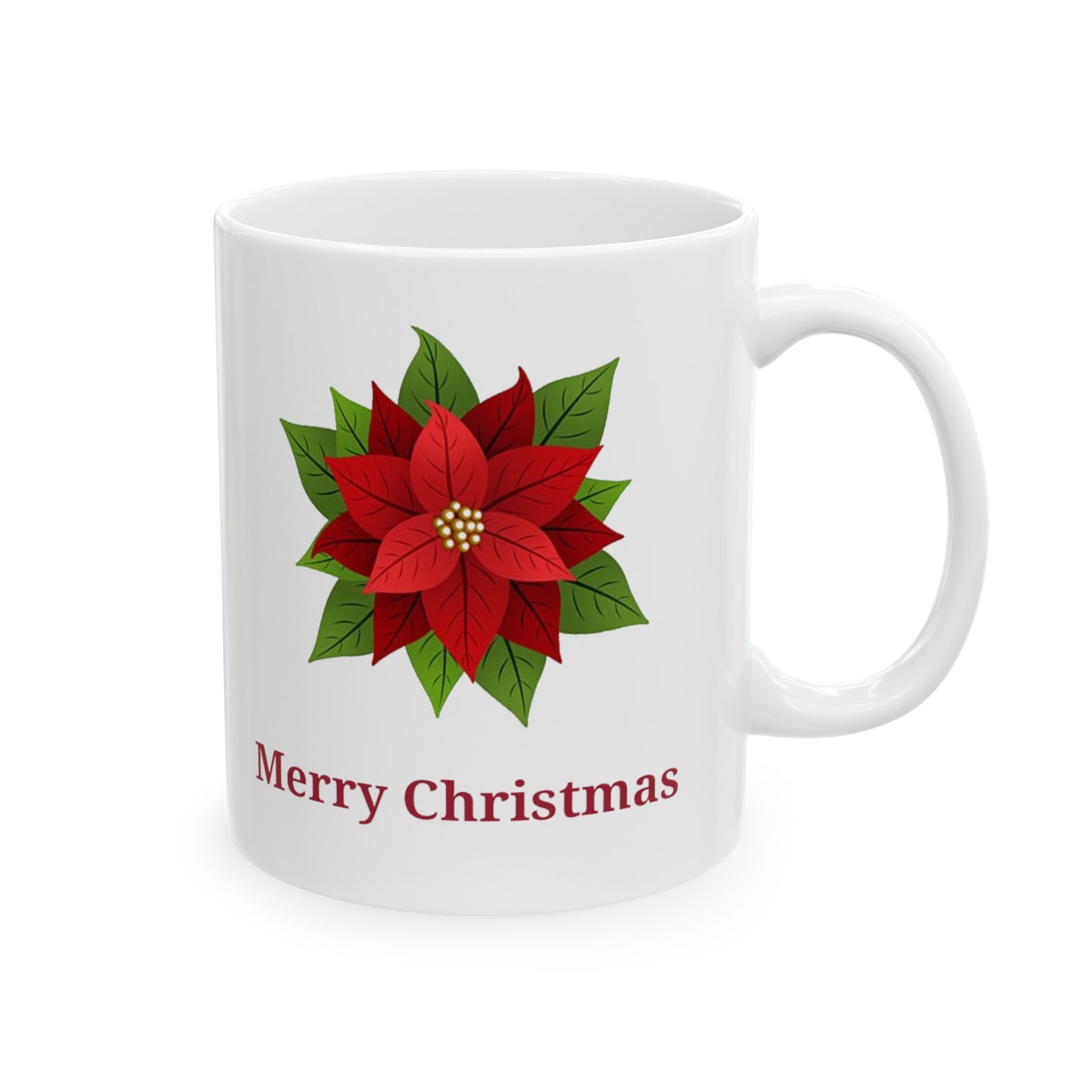 Christmas Flower /Ceramic Mug, 11oz