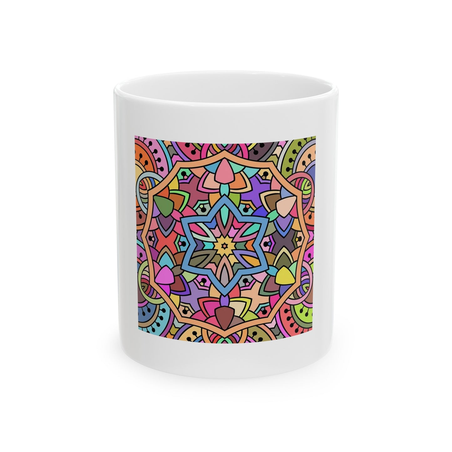 MandalaColor6 /Ceramic Mug, 11oz