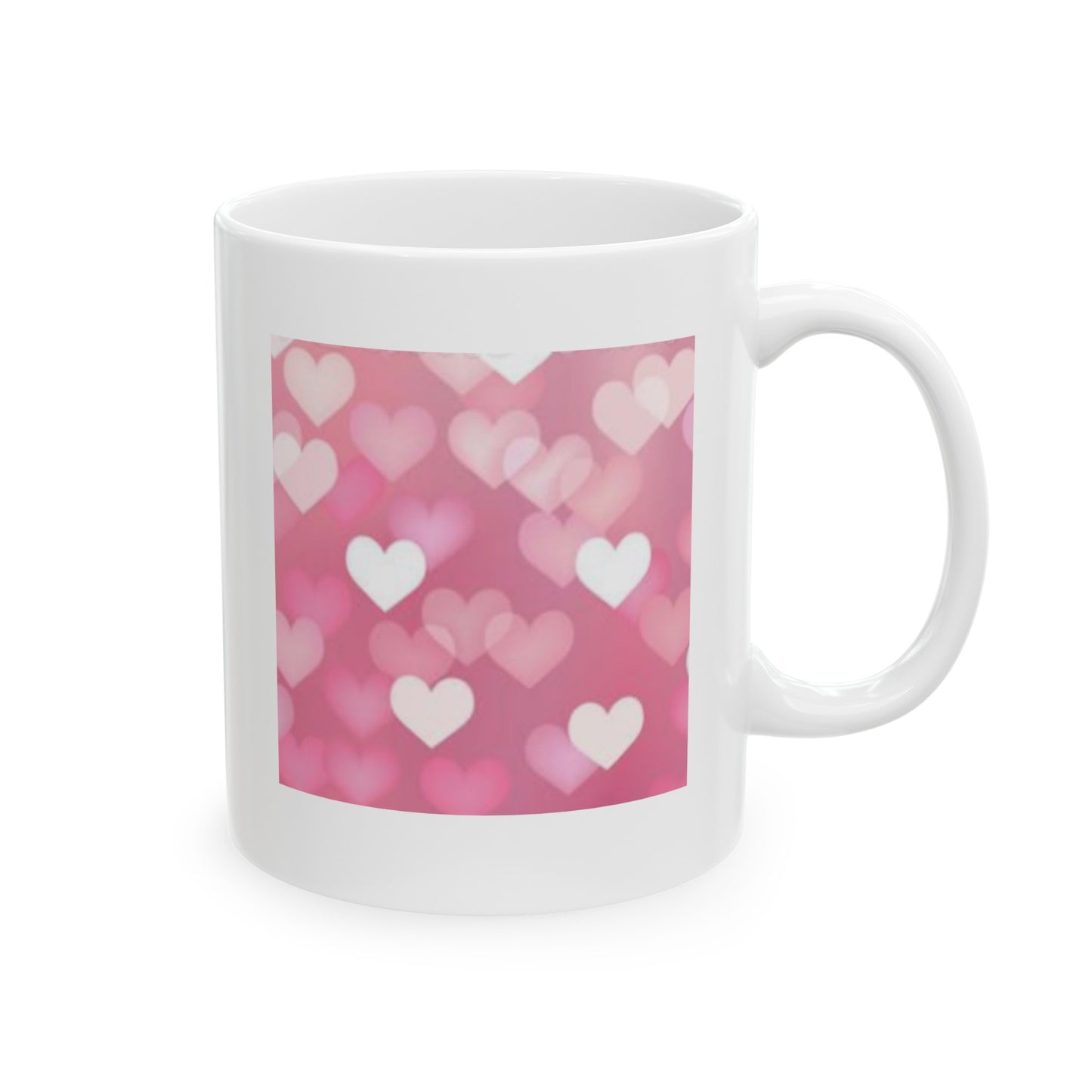 HEARTS  /Ceramic Mug, 11oz