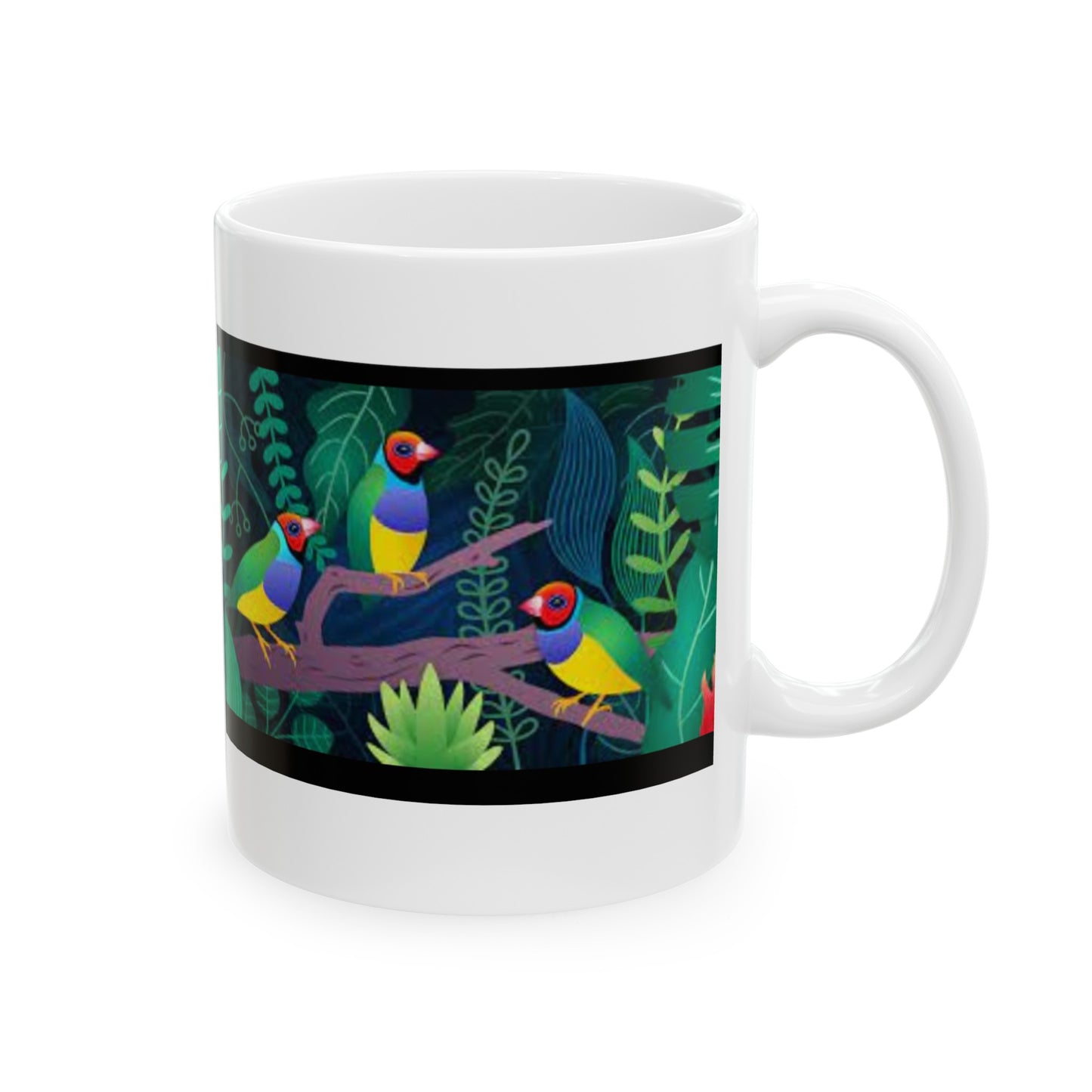 Three Birds  /Ceramic Mug- 11 oz.