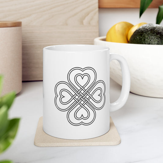 Celtic Hearts  /Ceramic Mug 11oz