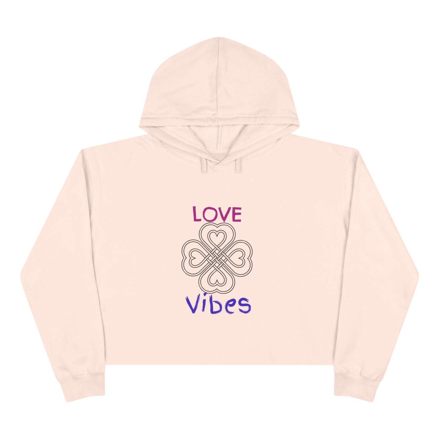 Crop Hoodie - Love Vibes